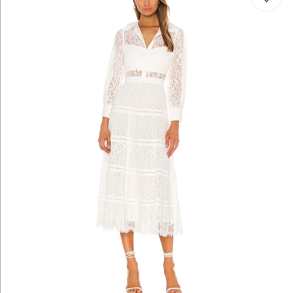 NWT Alice + Olivia White Lace Dress